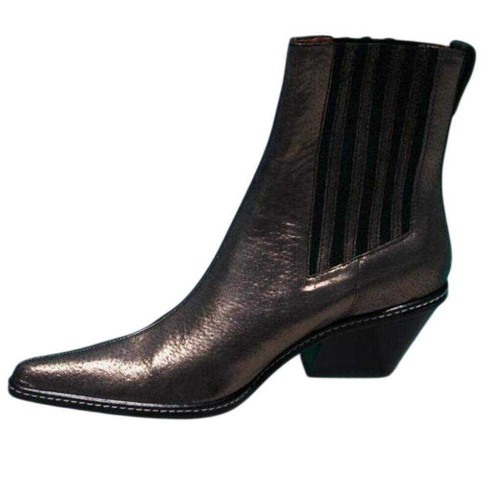 Donald Pliner Western Couture Metallic Pig Leather Boot Shoe New Goring $625 NWT
